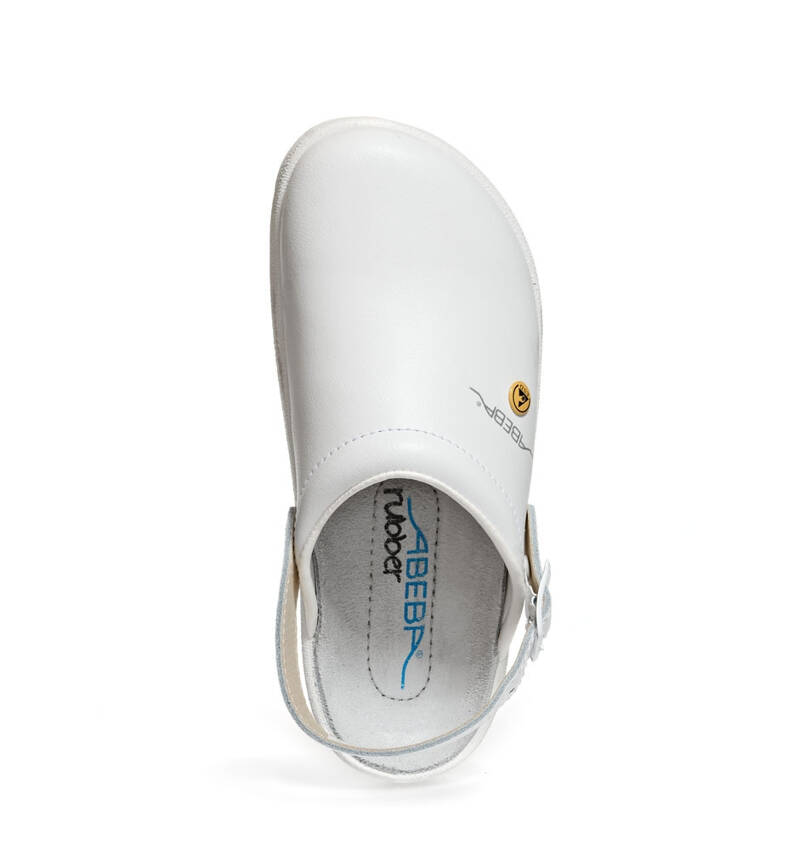 Abeba Medical Clog RUBBER 200 Abeba White OB ESD