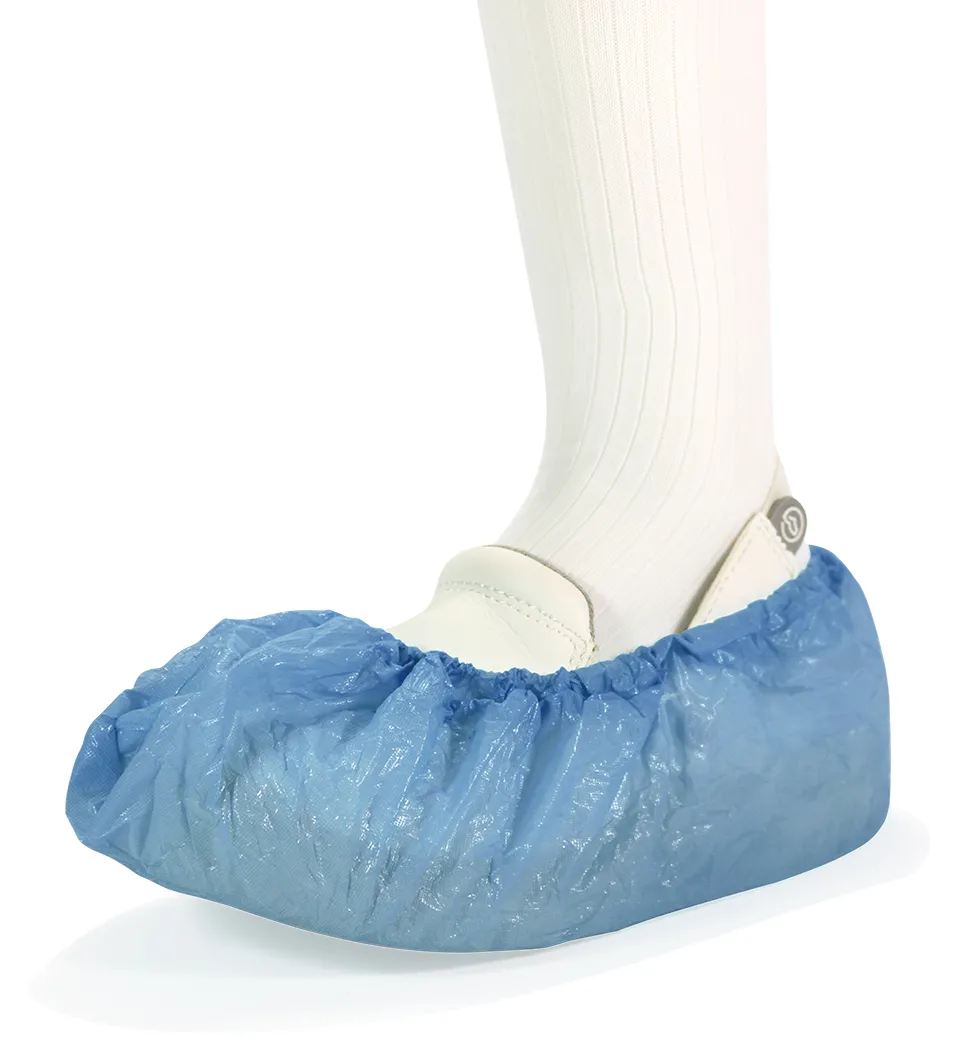 Micronclean TuffGuard 2 Heavy Duty Polythene 16” Overshoe Blue Non-sterile